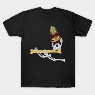 Marching Band Skeleton Flute T-Shirt